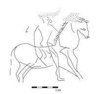 New Kingdom depiction of horse and rider from the Wadi el-Hol