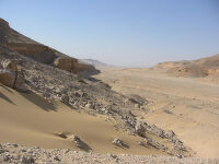 View of the Farshut Road in the vicinity of Wadi el-Hol cave