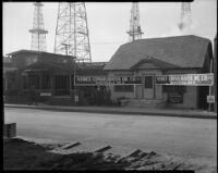 Venice Consolidated Oil Co. building at the Venice oil field, Los Angeles, circa 1930