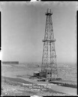 Superior Oil Company derrick "No. 1" at Kettleman Hills, Kings County, 1931