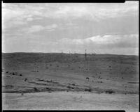 Oil derricks at the south end of the north of Dome Kettleman Hill, Kings County, 1932