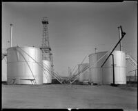Petroleum industry storage tanks, California, 1930-1939
