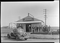 Petroleum Equipment Company opening day at the Playa Del Rey oil field, Los Angeles, 1935