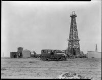 Oil well owned by the Bolsa Chica Oil Co., California, 1920-1939