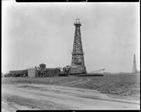 Oil well owned by the Bolsa Chica Oil Co., California, 1920-1939