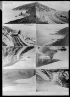 Eight postcard views of the coast around Las Flores Canyon, Malibu, 1912-1930