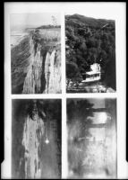 View of the Outside Inn in Topanga Canyon and views of Palisades Park in Santa Monica, circa 1915-1930