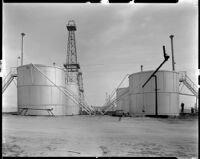 Petroleum industry storage tanks, California, 1930-1939