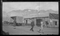 People stroll along the dock, Valdez, 1946