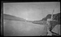 Ketchikan, viewed from the rail of the Aleutian, Ketchikan vicinity, 1946