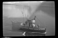 Fishing boat, Theodora, sailing into Ketchikan, Ketchikan, 1946