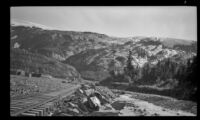 Mountainous landscape viewed from the road en route from Junction to Whittier, Whittier vicinity, 1946