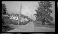 Wood plank streets intersect, Metlakatla, 1946