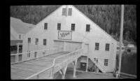 Close-up view of a building at the Libby cannery in Taku Harbor, Juneau vicinity, 1946