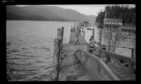 Docks lining the waterfront of Chatham, Sitka, 1946