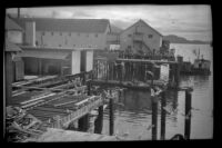 View looking along the wharf, Cordova, 1946