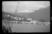 Juneau, viewed from an approaching ship, Juneau, 1946