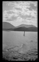 Buoy floating in a channel, Juneau vicinity, 1946