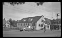 Hotel Juniper standing next to Frances Wells' property, Big Bear Lake, 1946