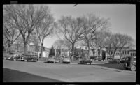 View of the town square, looking northeast from the corner of Coolbaugh and North 3rd streets, Red Oak, 1946
