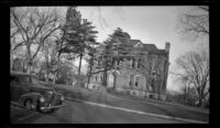 Old East Hill High School, viewed at an angle, Red Oak, 1946