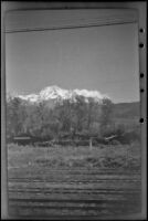Mount Shasta, viewed from railroad tracks, Dunsmuir vicinity, 1947