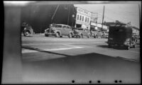 Technocracy motorcade driving near Stanley Park, Vancouver, 1947