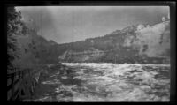 Niagara River and its Whirlpool Rapids flowing through a gorge, Niagara Falls, 1947