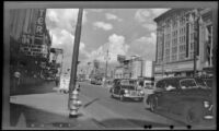 View looking northwest down Canal Street, New Orleans, 1947