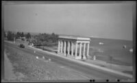 Portico housing Plymouth Rock, viewed from Cole's Hill, Plymouth, 1947
