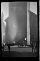 Tablet and front of Old North Church, viewed from across the street, Boston, 1947