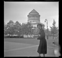 Mertie West at Grant's Tomb, New York, 1947