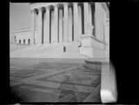 H. H. West on the steps of the Supreme Court building, Washington, D.C., 1947