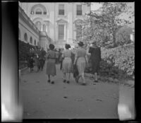 Mertie West going into the White House,Washington, D.C., 1947