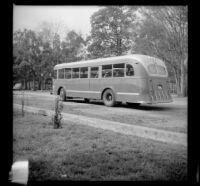 West's New Orleans sightseeing bus parked in a lot, New Orleans, 1947