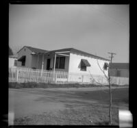 Mr. and Mrs. Walter Burgess's residence, viewed at an angle, Bell Gardens, 1948