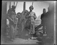 Four male ferry passengers, Turkey, 1895
