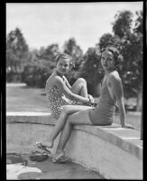 Barbara Pooley and Peggy Church of Scripts College, Palm Springs, 1935-1936