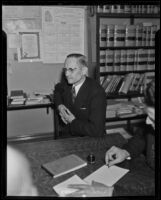 W. C. Buchanan delivers his testimony in court, Ontario, 1936