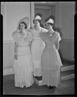 Lily Harris, Mrs. W. H. Long, and Blanche M. Cogar, members of Hollenbeck Ebell Club, Los Angeles, 1936
