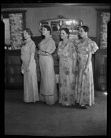 Martha D. McKee, Anne Phillips, Mertie Aldrich Perkins, and Rena M. Haney, members of the West Ebell Club, Los Angeles, 1936