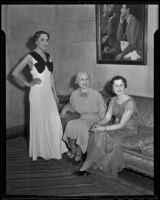 Caroline Pagels Bash, Mrs. R. C. Brewer, and Blanche Hale of the Friday Morning Club, Los Angeles, 1936
