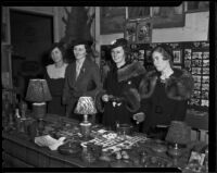 Rose Marie Sheran, Eleanor Devin, Virginia Smith, and Kathryn MacKechnie of the Catholic Women's Club Juniors, Los Angeles, 1936