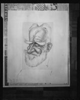 Caricature of the playwright George Bernard Shaw by the artist Wolo, 1933