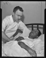 Dr. Robert Moes with patient Jose Gonzales, Los Angeles, 1936