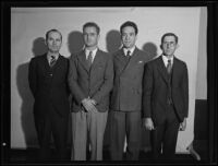 Allen Turner, Oliver French, Salvador Baguez, and Harlan Kirby--Los Angeles Times artists, Los Angeles, 1936