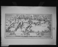 Rendering of a proposed junior college campus by the architectural firm Allison and Allison, circa 1936