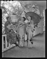 Edith Gibbs Vaughn, Ola Chelew, and Peggy Scurlock show off their “oriental” crafts, Los Angeles, 1936