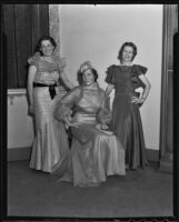 Harriet Moffitt, Ruth Feldmeth, and Evelyn Bruce, members of the Girls' Corner Club, Los Angeles, 1936