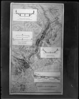 Copy of a map of the Arroyo Seco Parkway, 1936